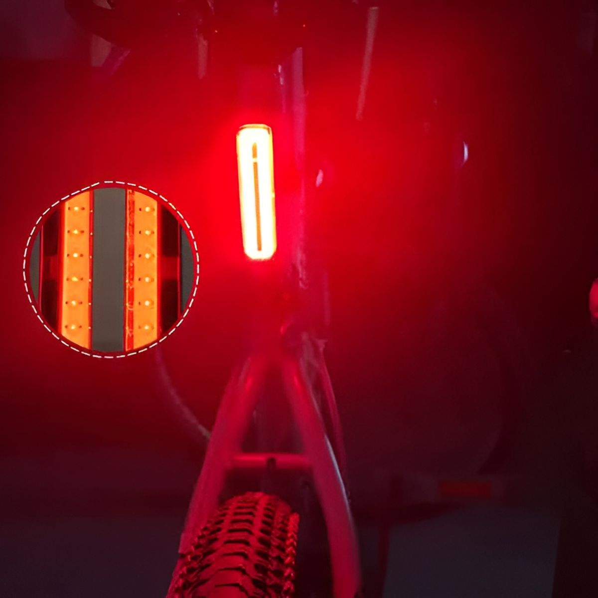 GENERICO - Luz trasera 180 lumen para bicicleta / recargable