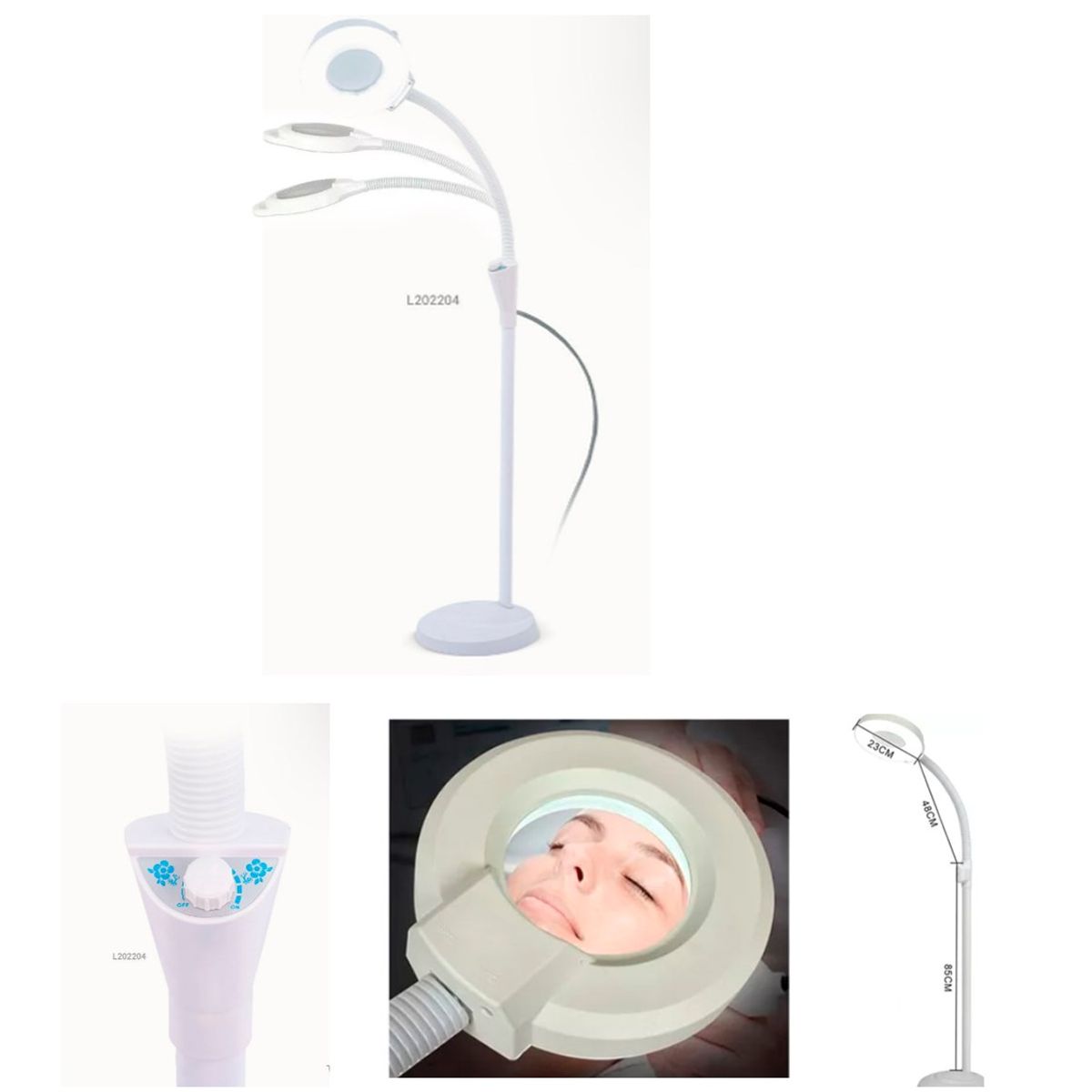 GENERICO - Lampara con pedestal cuello cisne de luz