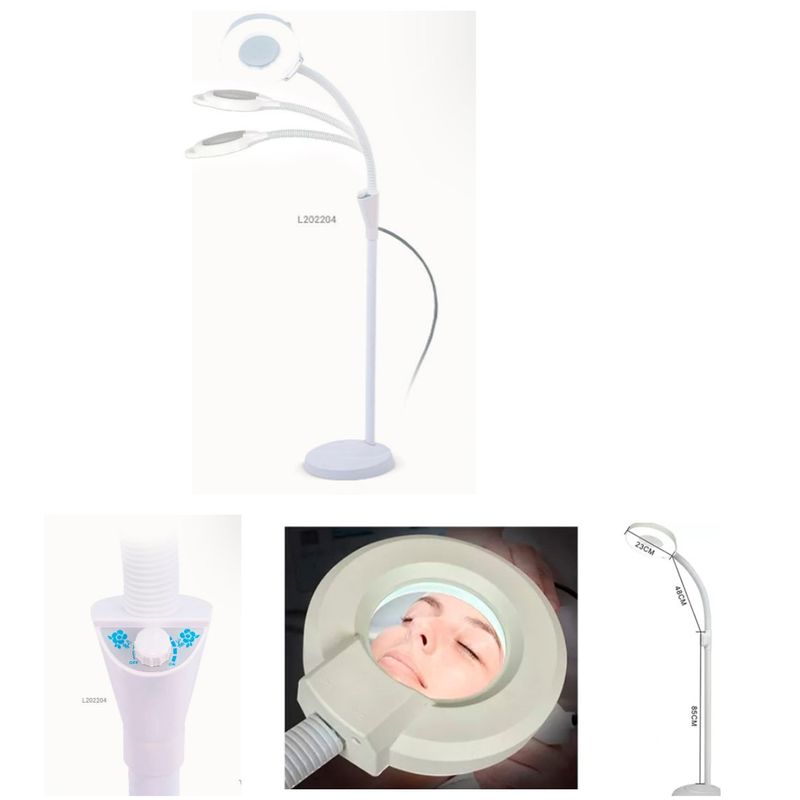 GENERICO - Lampara con pedestal cuello cisne de luz