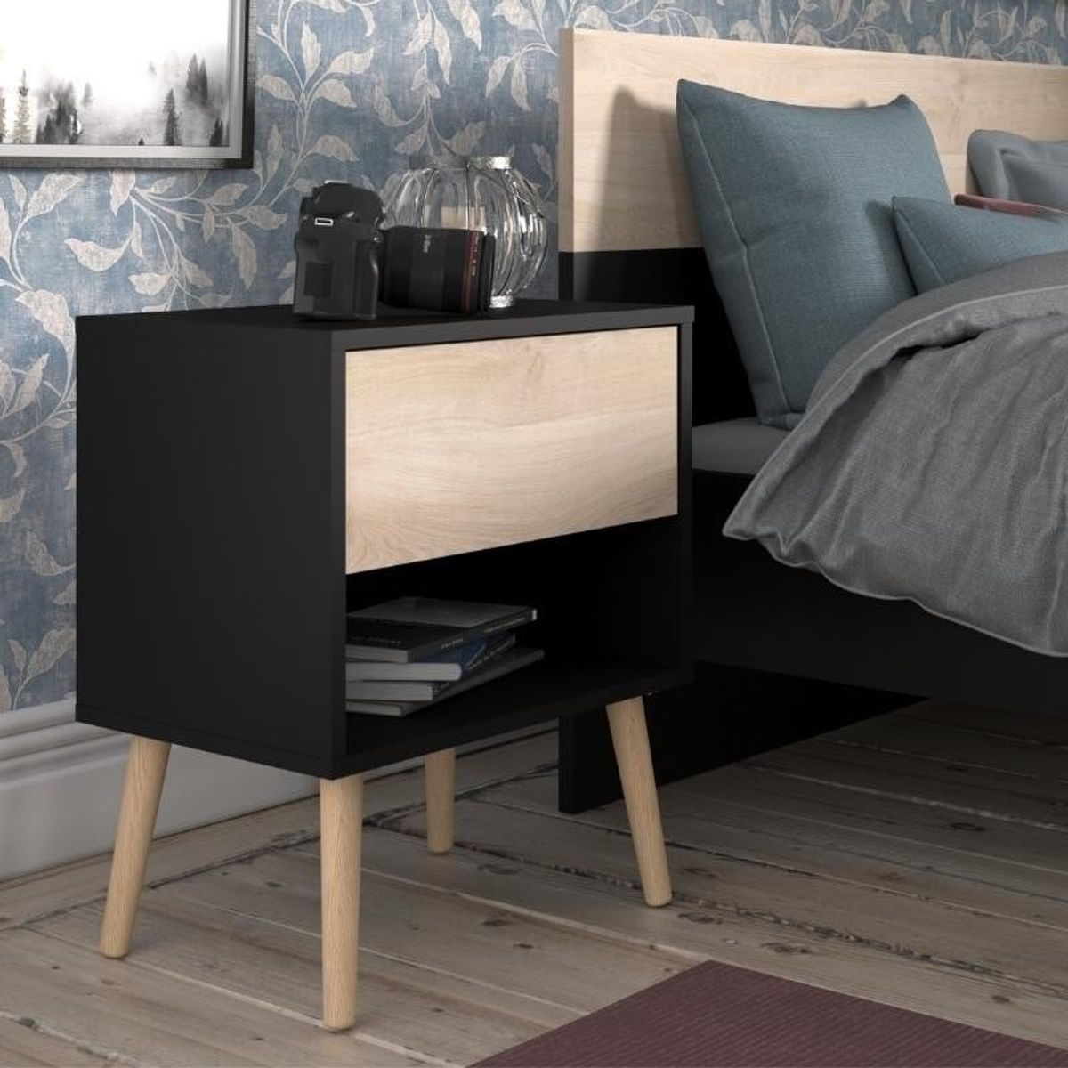 73 EXPERIENCE - Velador Tejim Color Negro & Ceniza 73 Experience