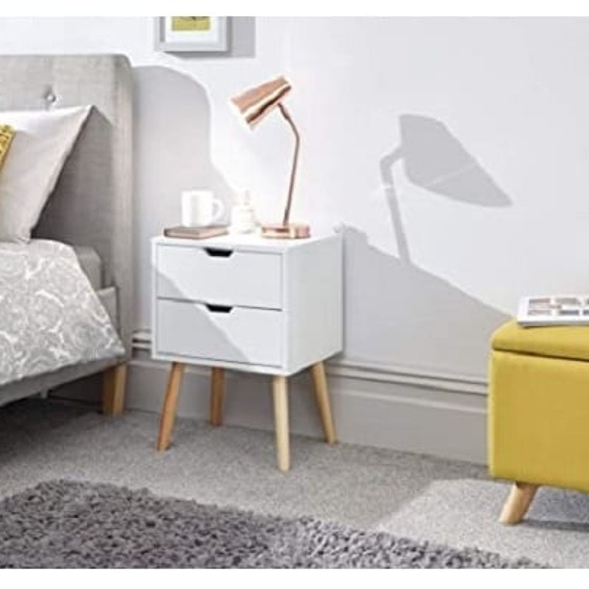 73 EXPERIENCE - Velador Katy Color Blanco 73 Experience