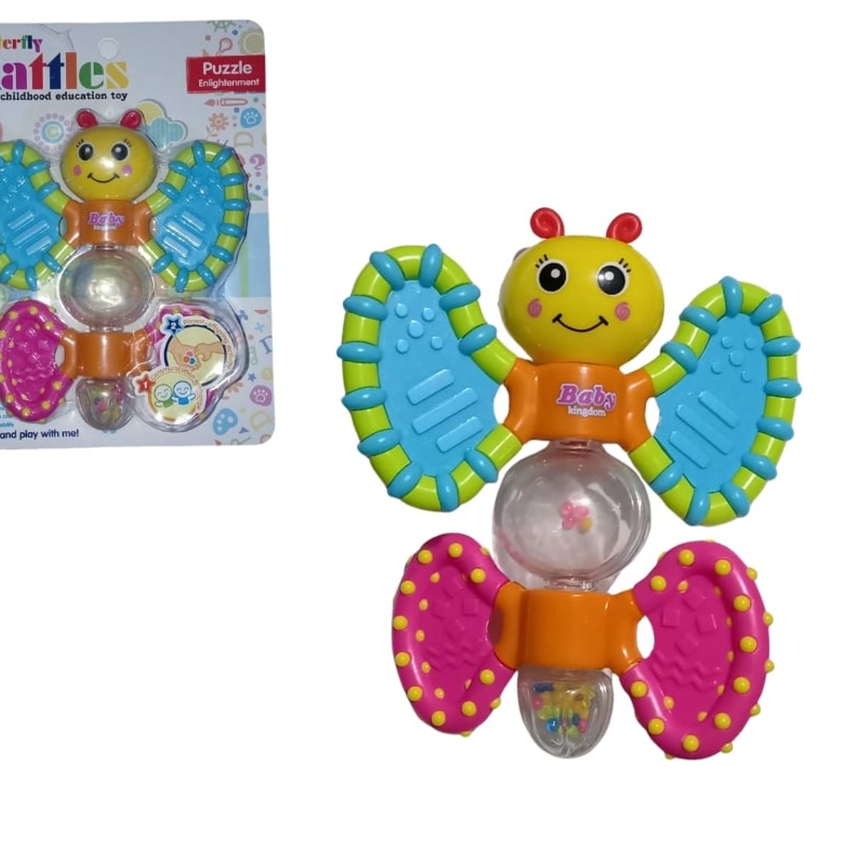 GENERICO - JUGUETE SONAJERO MARIPOSA FELIZ PARA BEBÉS