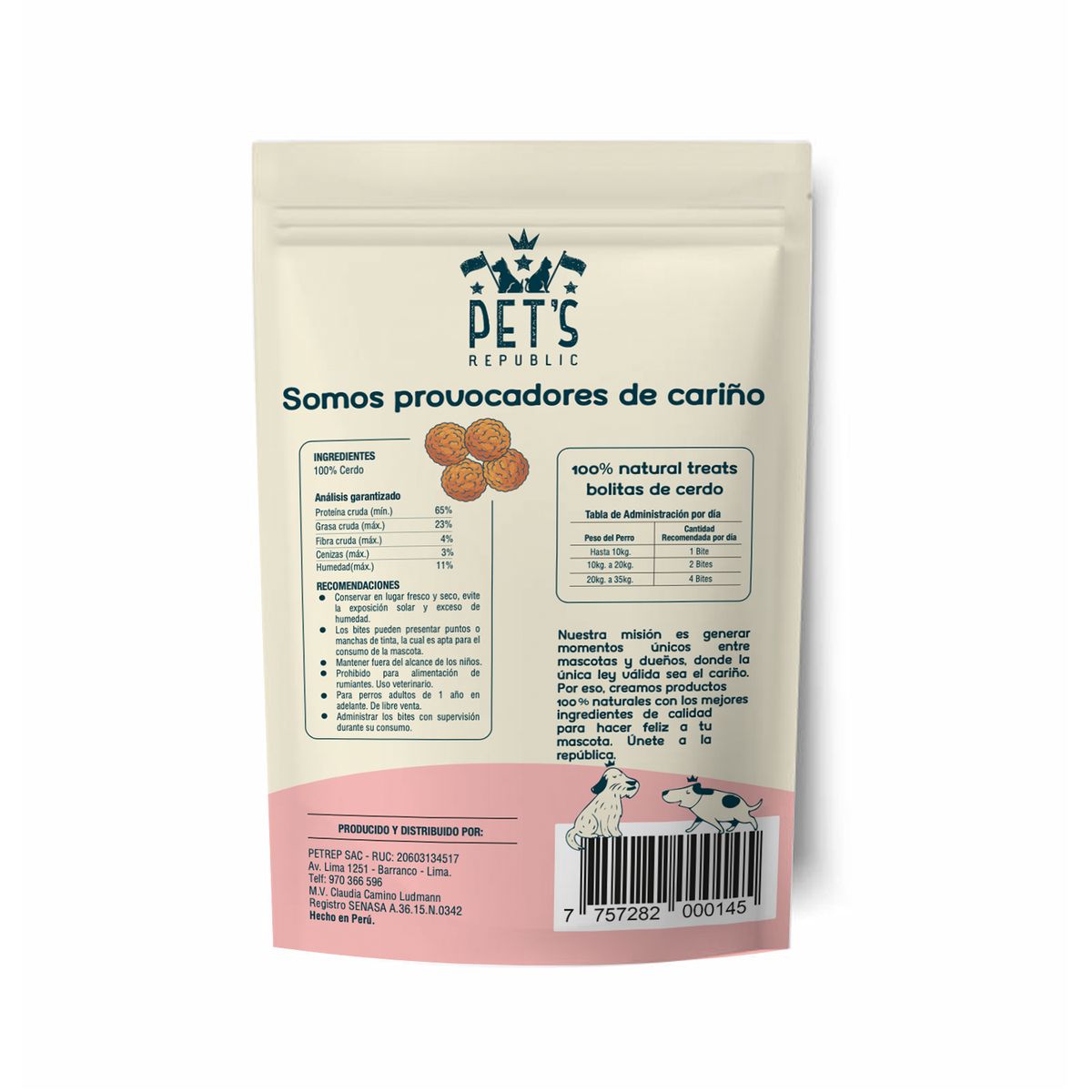 PETS REPUBLIC - Pet´s Republic Chanchi Bites 170gr