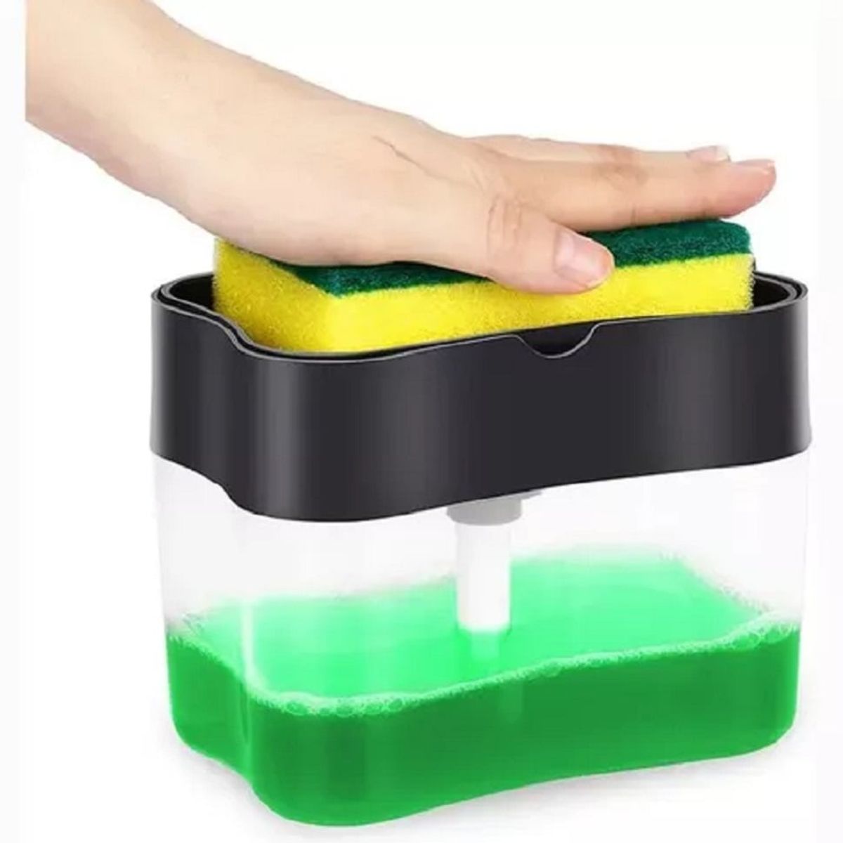 GENERICO - Dispensador Lavavajillas Jabon Liquido 2 en 1 + Esponja