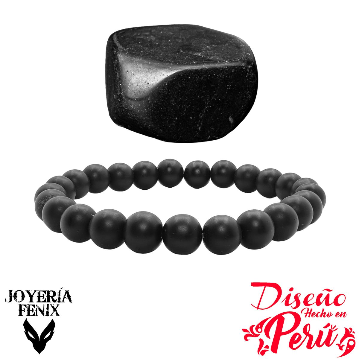 JOYERIA FENIX - Pulsera Piedra Natural Elástica 8mm Joyería Fenix