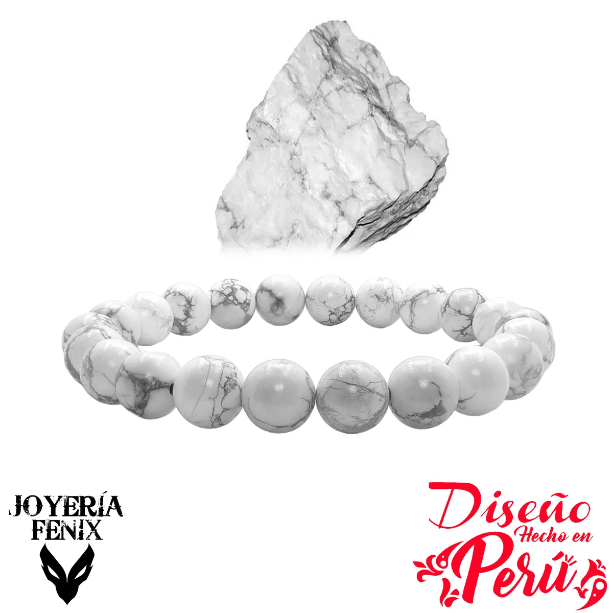 JOYERIA FENIX - Pulsera Piedra Natural Elástica 8mm Joyería Fenix