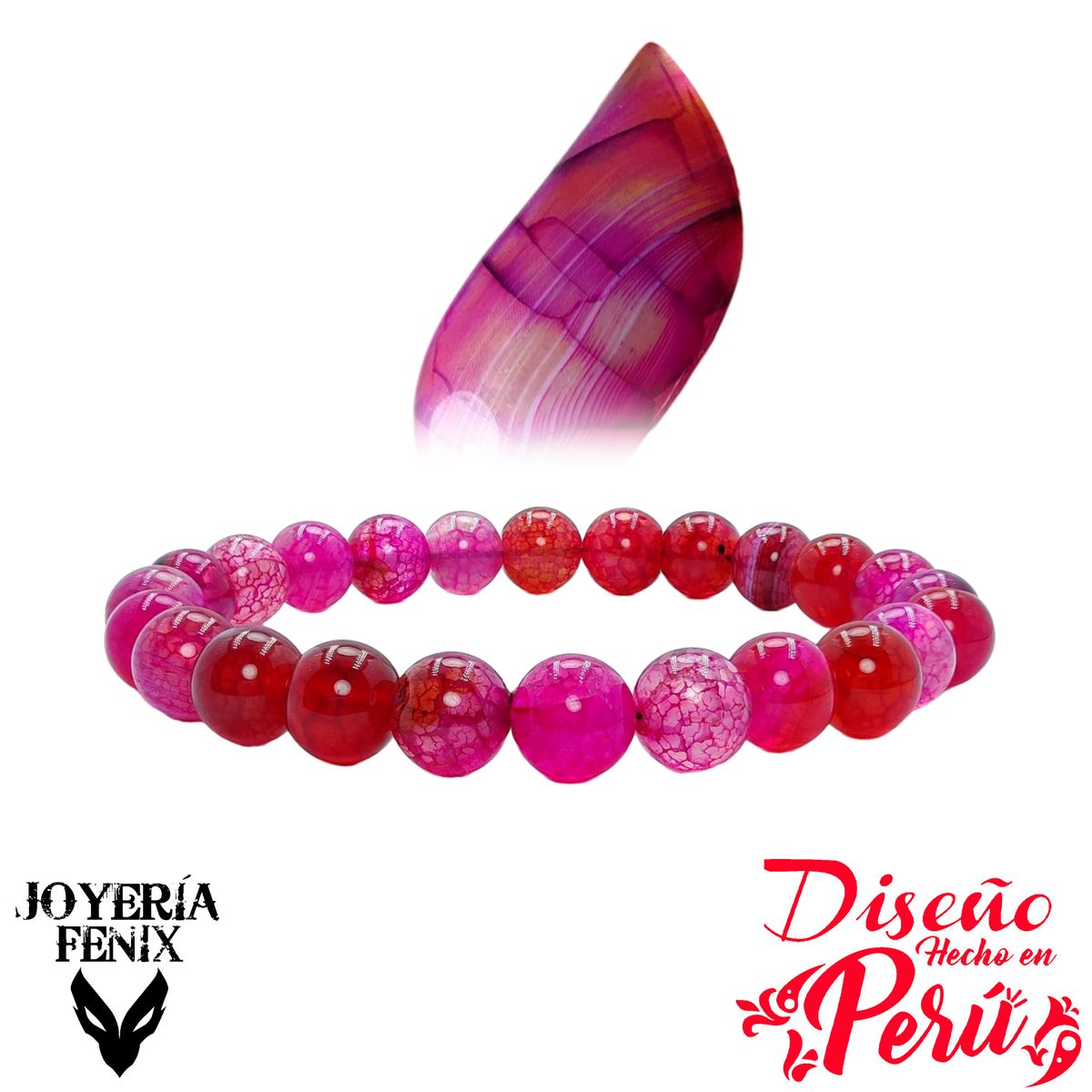 JOYERIA FENIX - Pulsera Piedra Natural Elástica 8mm Joyería Fenix