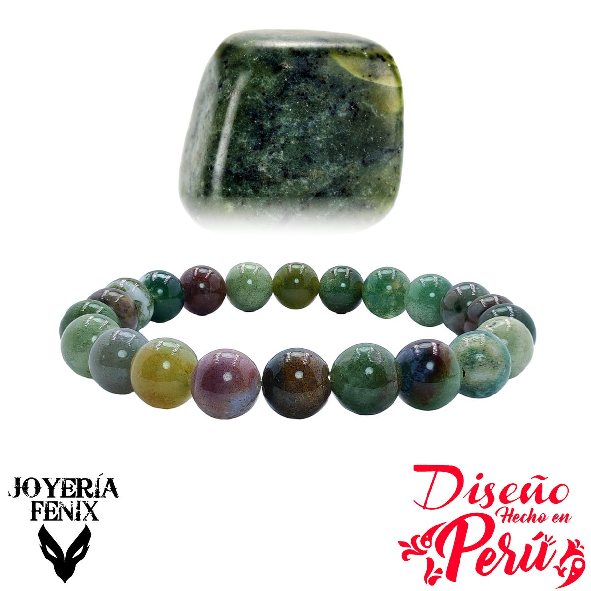JOYERIA FENIX - Pulsera Piedra Natural Elástica 8mm Joyería Fenix