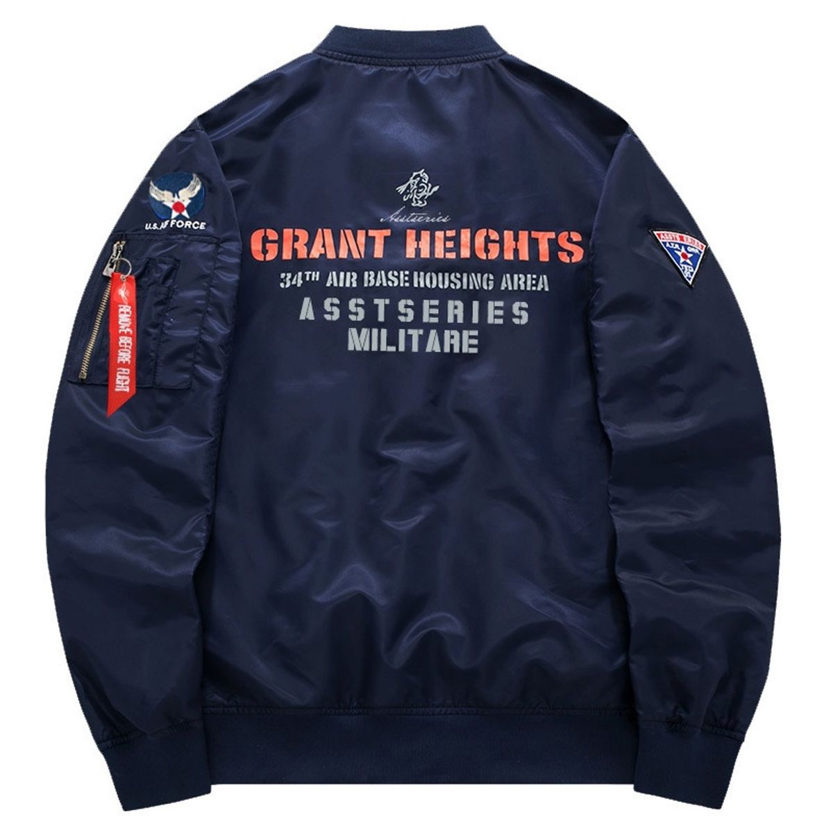 TIOZONEY - Chaqueta de aviador para hombre - Azul