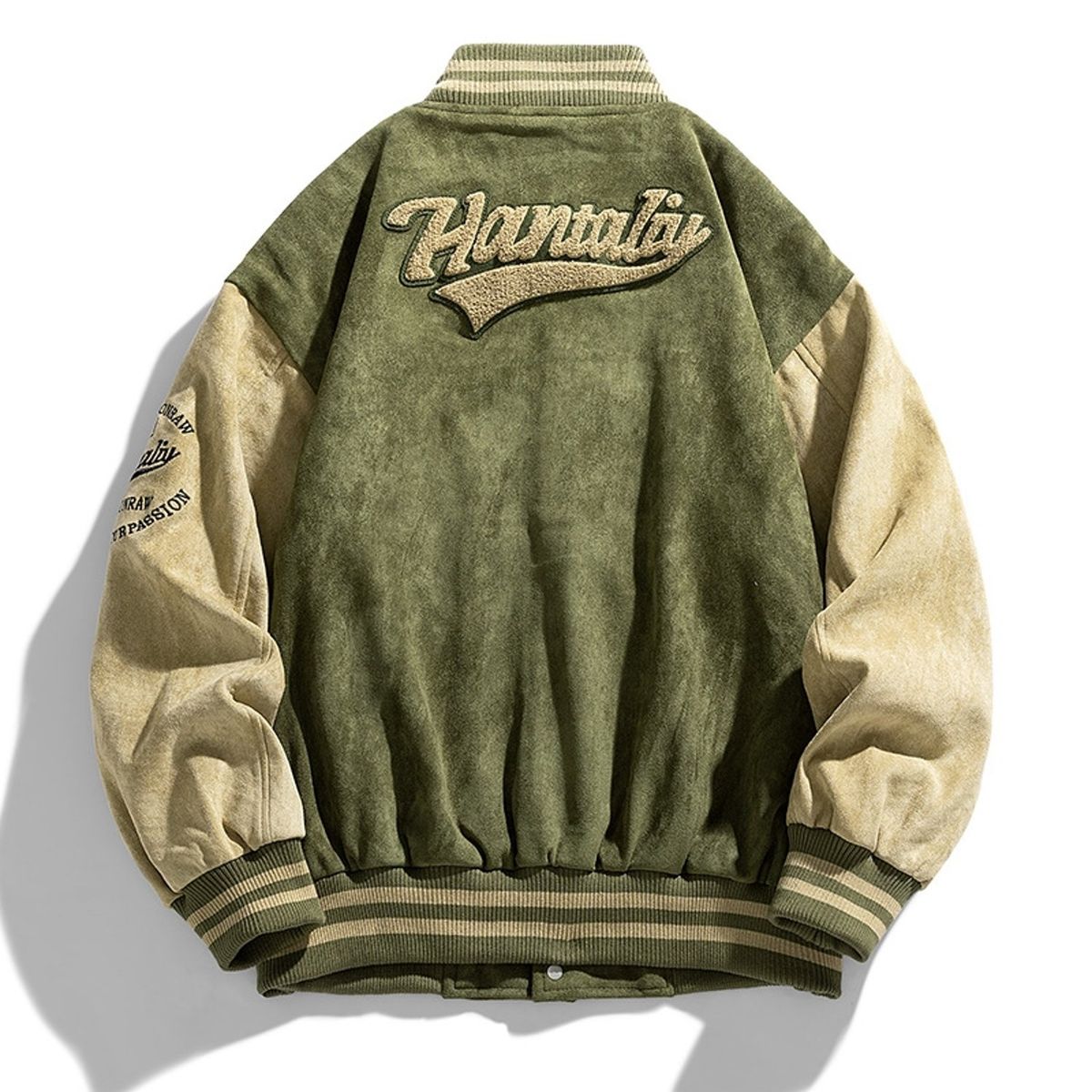 TIOZONEY - Chaqueta de béisbol para hombre - Verde Claro