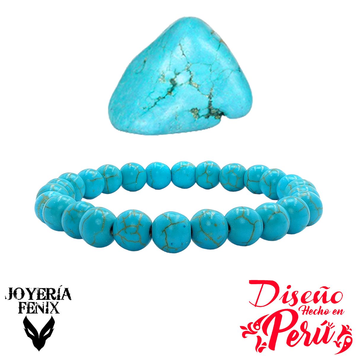 JOYERIA FENIX - Pulsera Piedra Natural Elástica 8mm Joyería Fenix