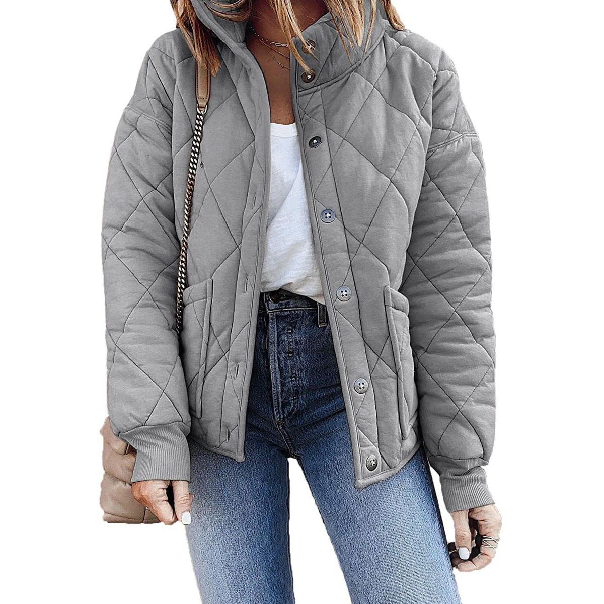 TIOZONEY - Chaqueta de manga larga - Gris