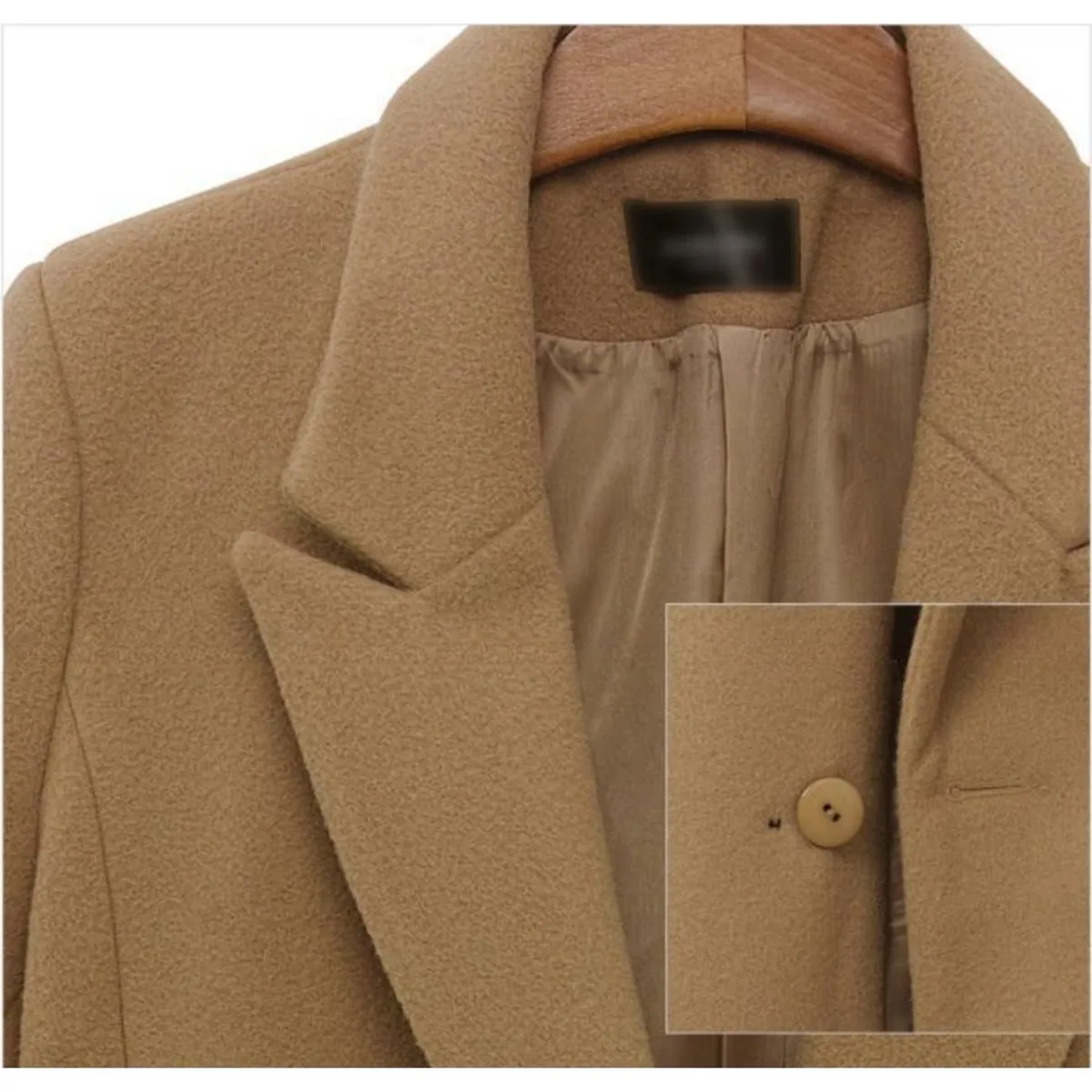 TIOZONEY - Abrigo de lana - Gris.