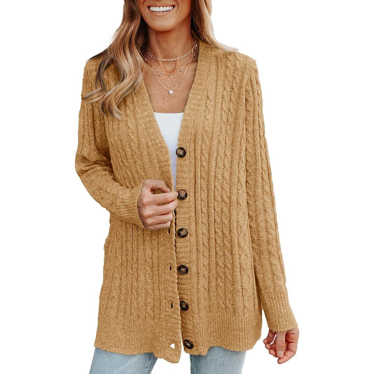 TIOZONEY - Chaleco Punto Fino Alma Mujer