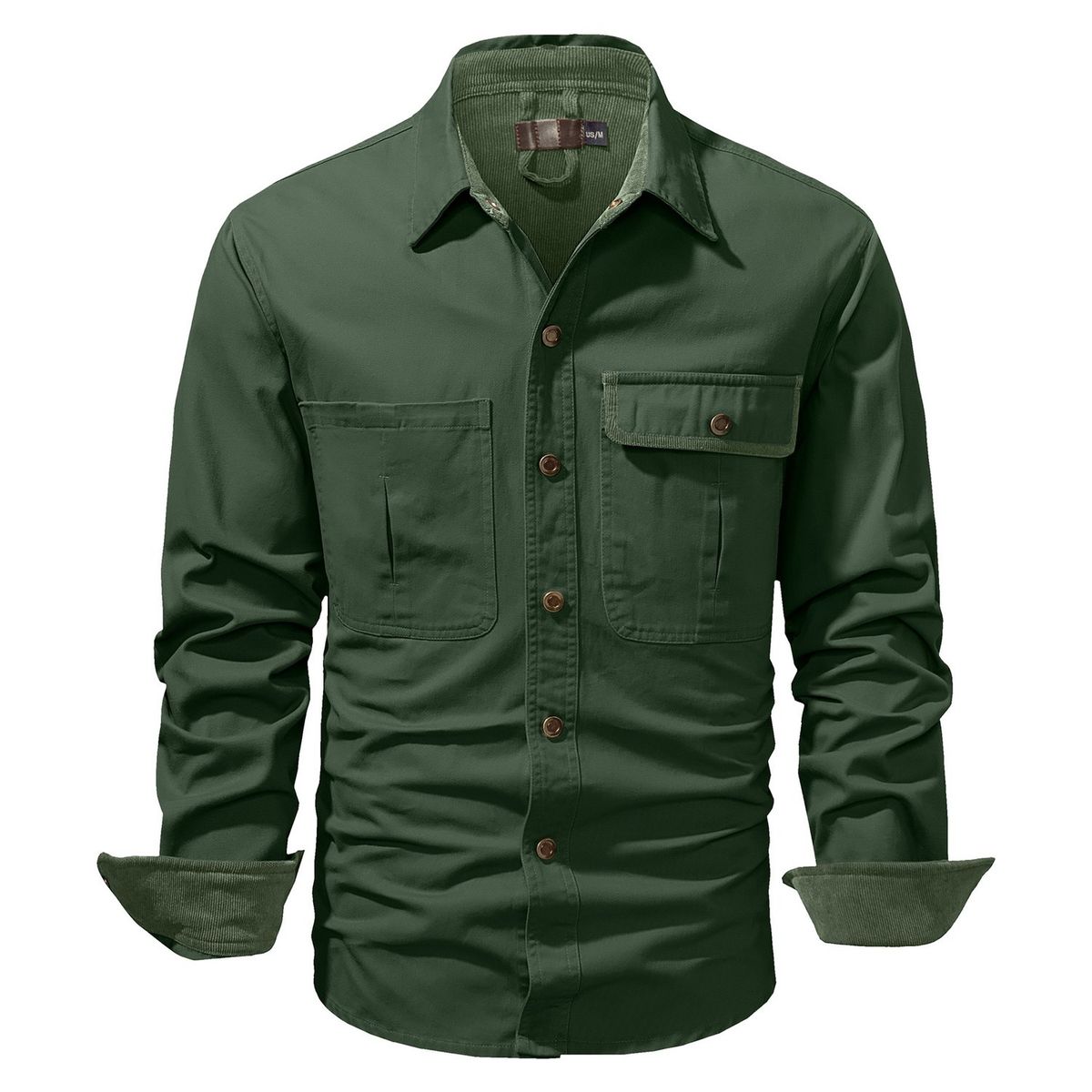 TIOZONEY - Chaqueta casual de algodón con cuello alto para hombre