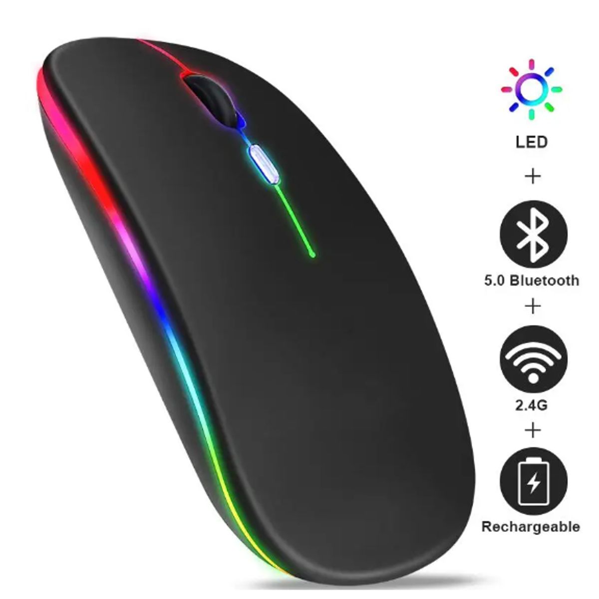 GENERICO - MOUSE RECARGABLE BLUETOOTH INALAMBRICO