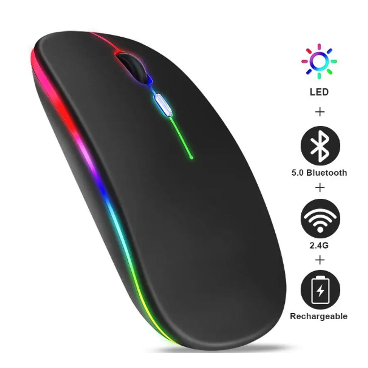 GENERICO - MOUSE RECARGABLE BLUETOOTH INALAMBRICO