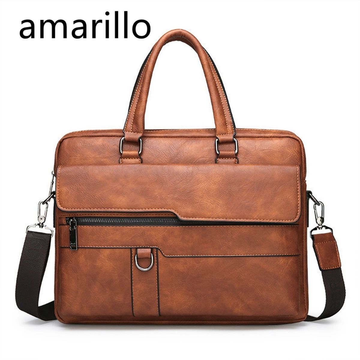 TIOZONEY - Maletín Portafolio Bolso PU Ecológico Notebook para Hombre