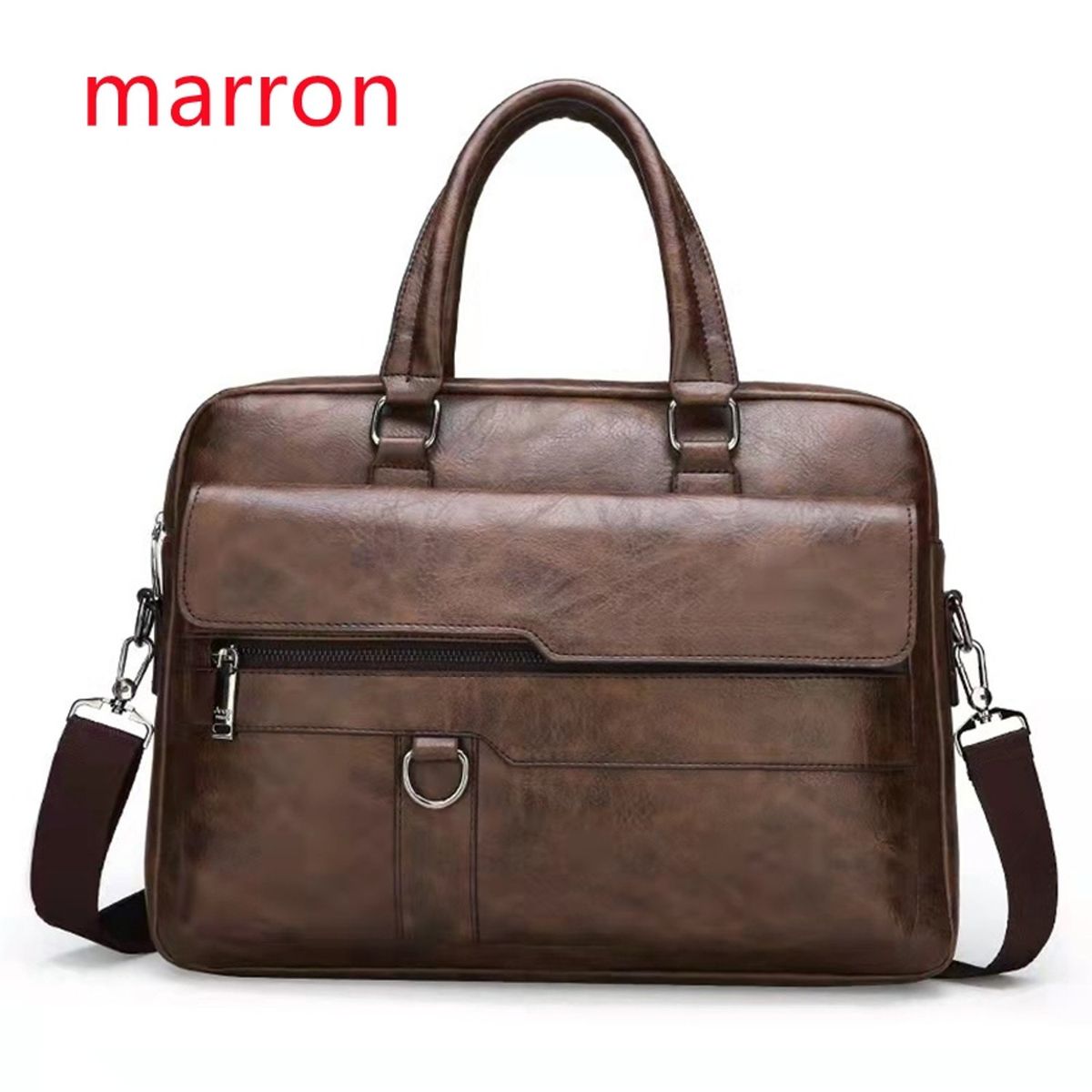 TIOZONEY - Maletín Portafolio Bolso PU Ecológico Notebook para Hombre