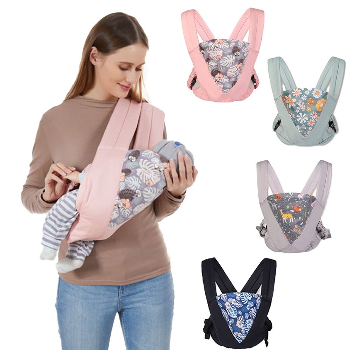 TIOZONEY - Mochila Portabebés Ergonómico Canguro para Bebés Cangurera Suave