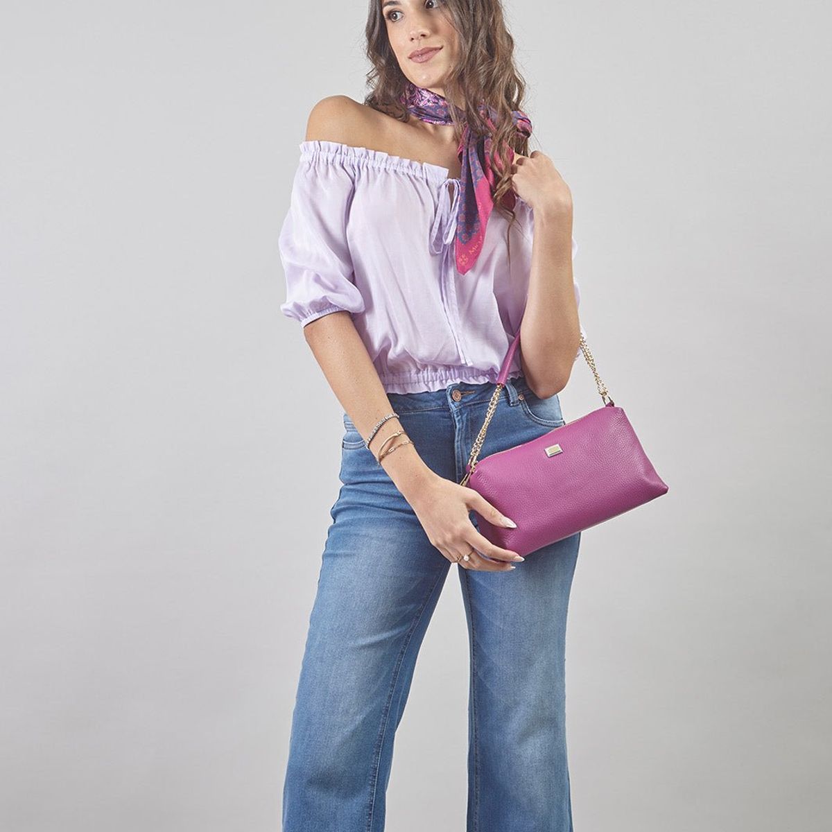 MICHELLE BELAU - BLUSA OFF SHOULDER BL91225CMR TROD S