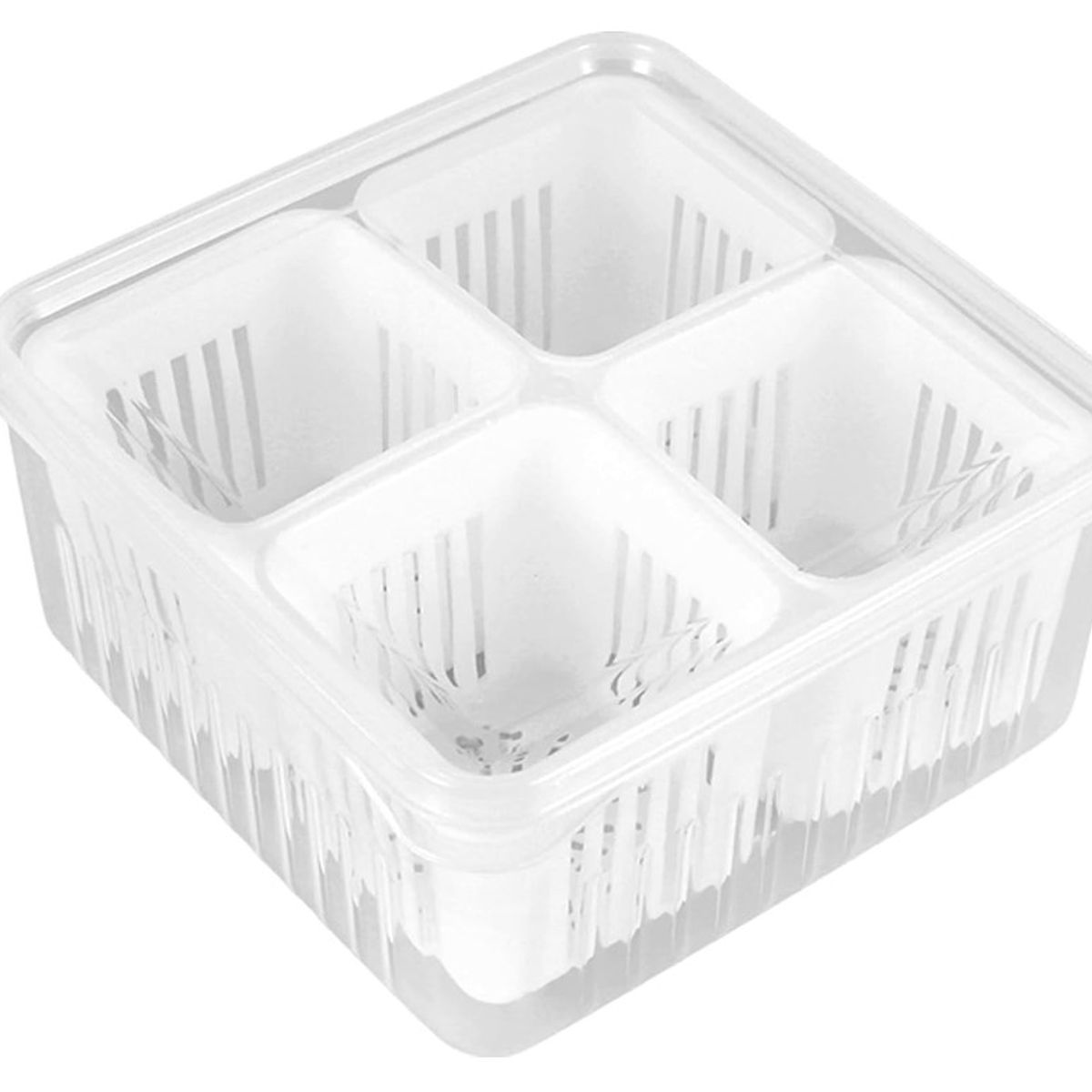 GENERICO - Organizadores refrigerador con 4 cesta de drenaje