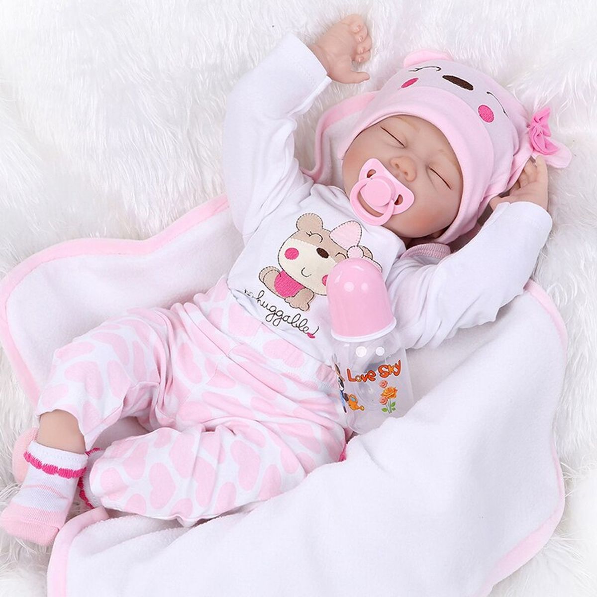 TIOZONEY - Muñeca bebe reborn vinilo de silicona juguetes