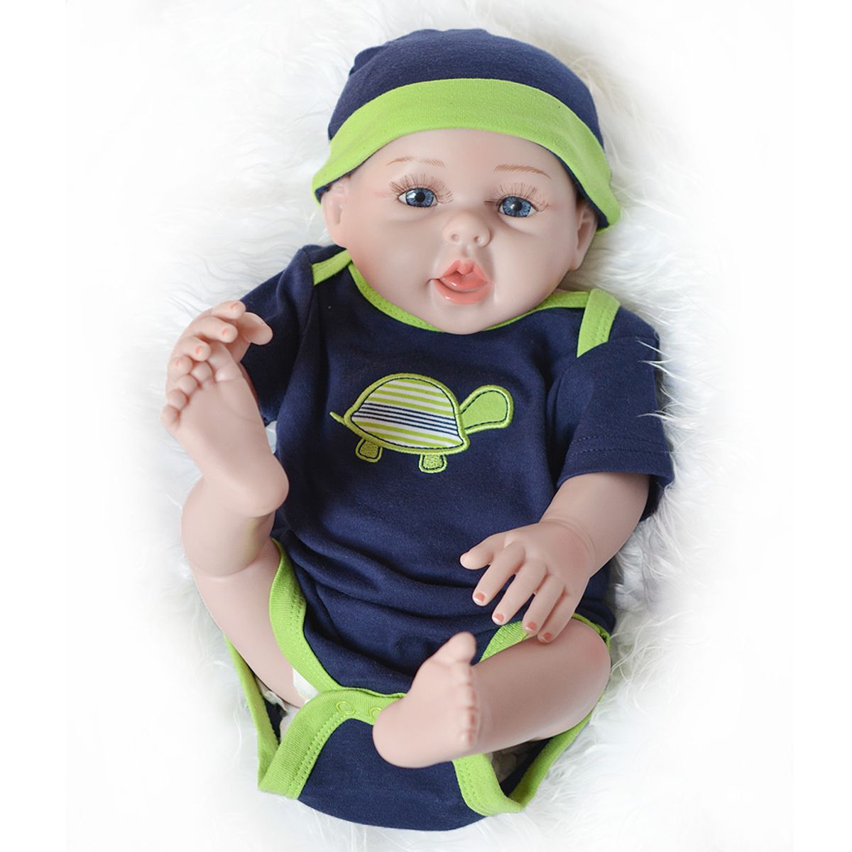 TIOZONEY - Muñeca vinilo silicona cuerpo completo realista para bebés Reborn de 1