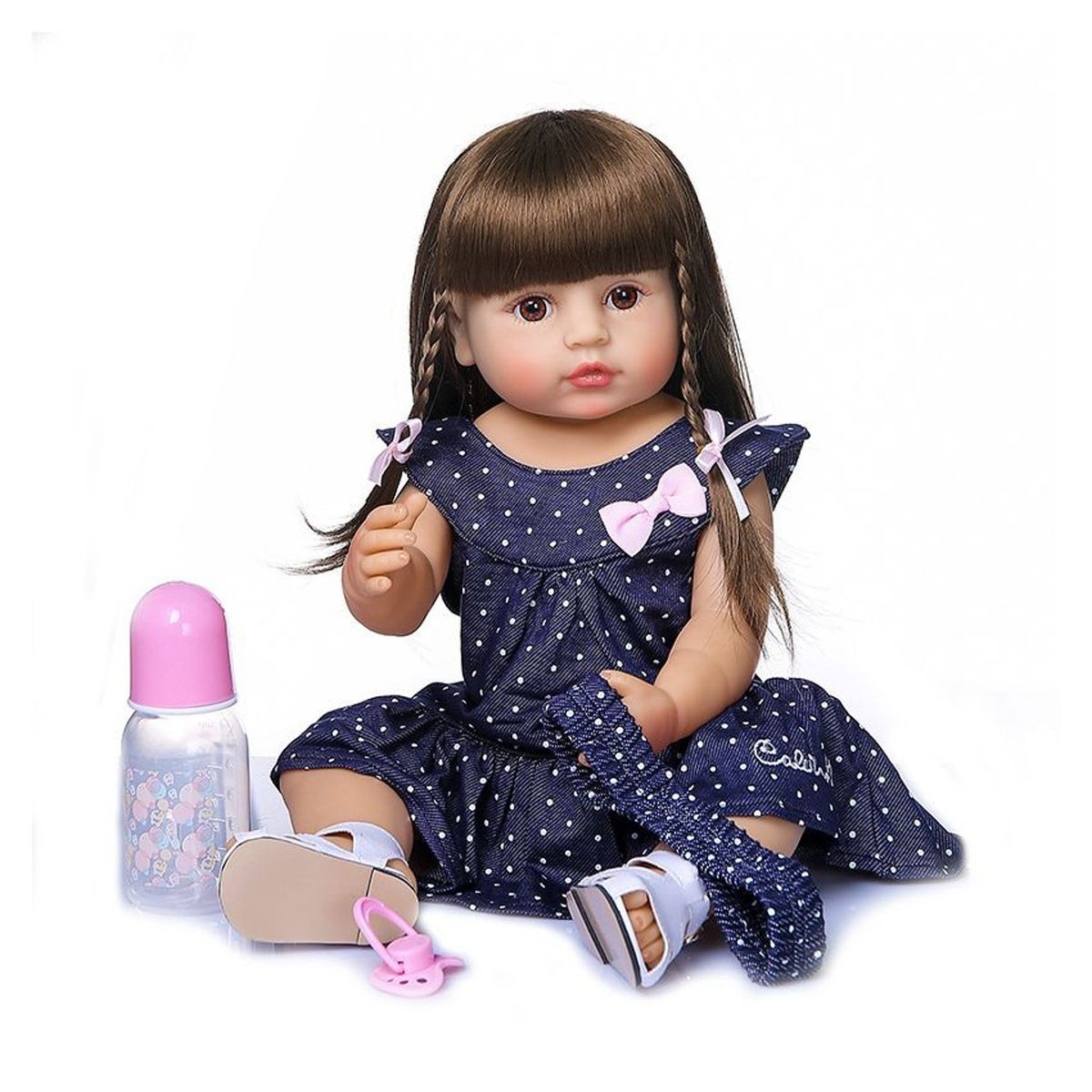 TIOZONEY - Muñeca bebe reborn vinilo de silicona juguetes para 55cm