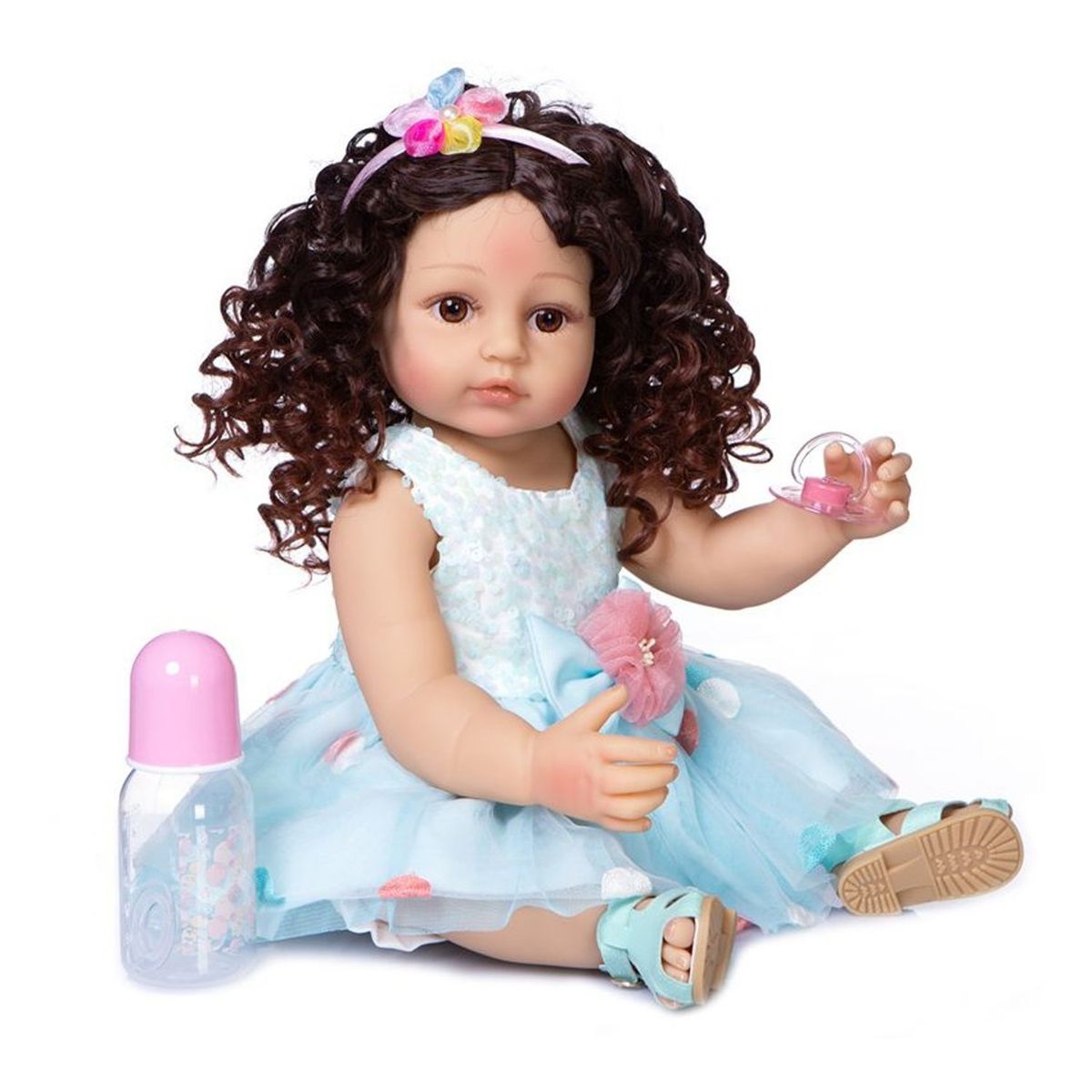 TIOZONEY - Muñeca bebe reborn vinilo de silicona juguetes para 55cm