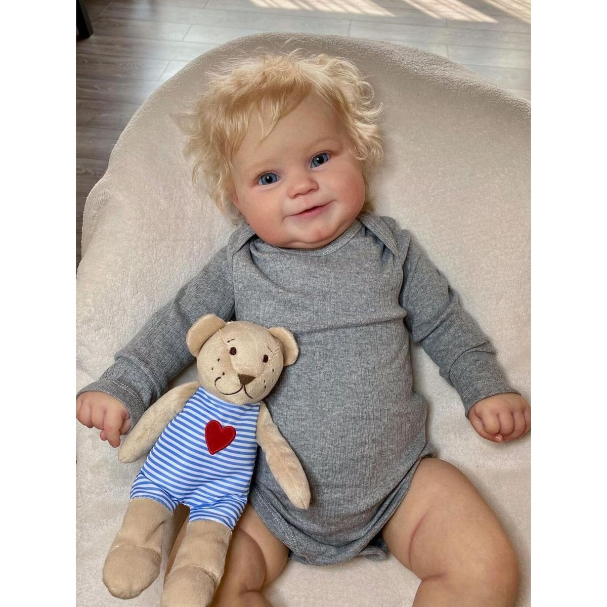 TIOZONEY - Muñeca bebe reborn vinilo de silicona juguetes para 50cm