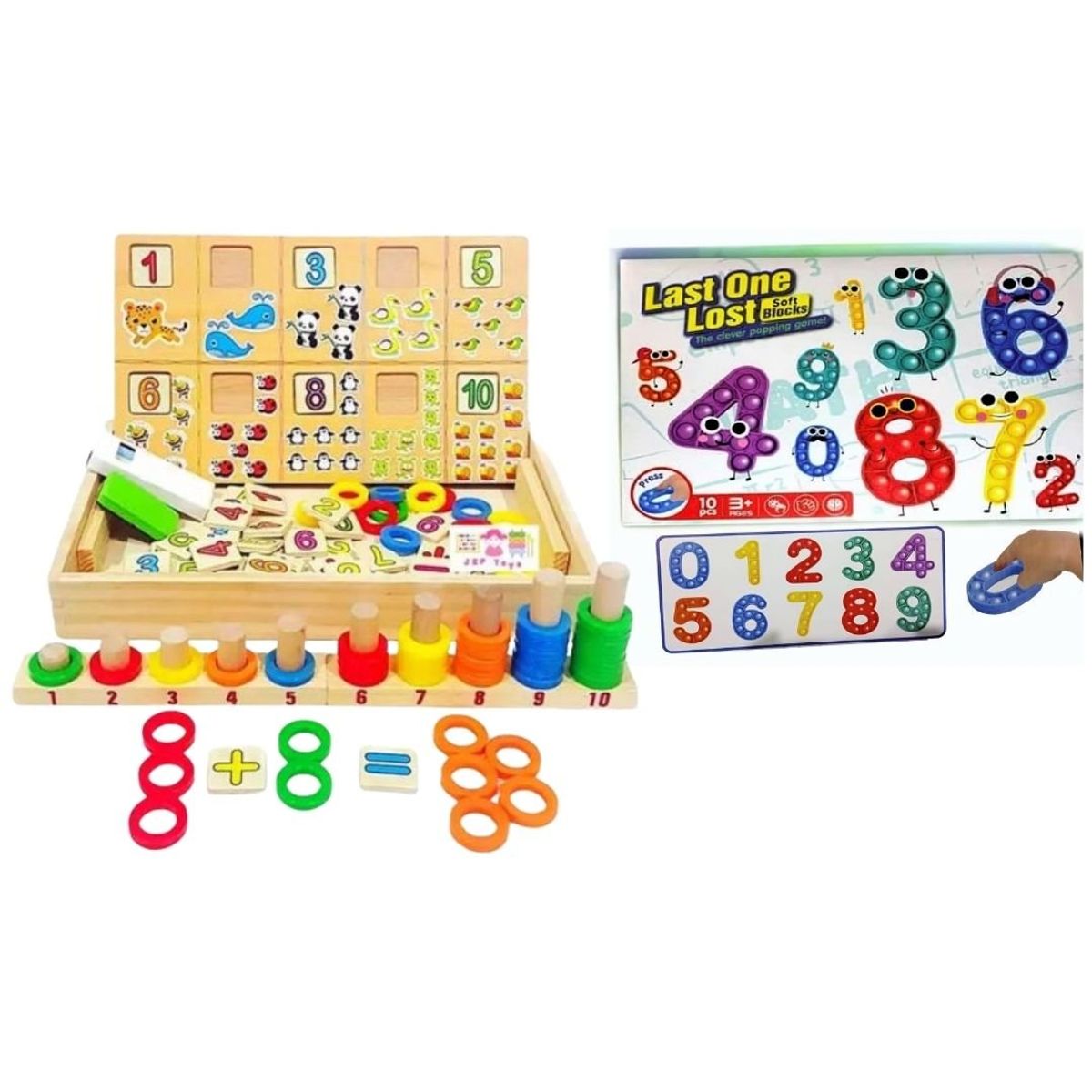 GENERICO - Dúo Didáctico Pizarra Matemática + Pop It Números