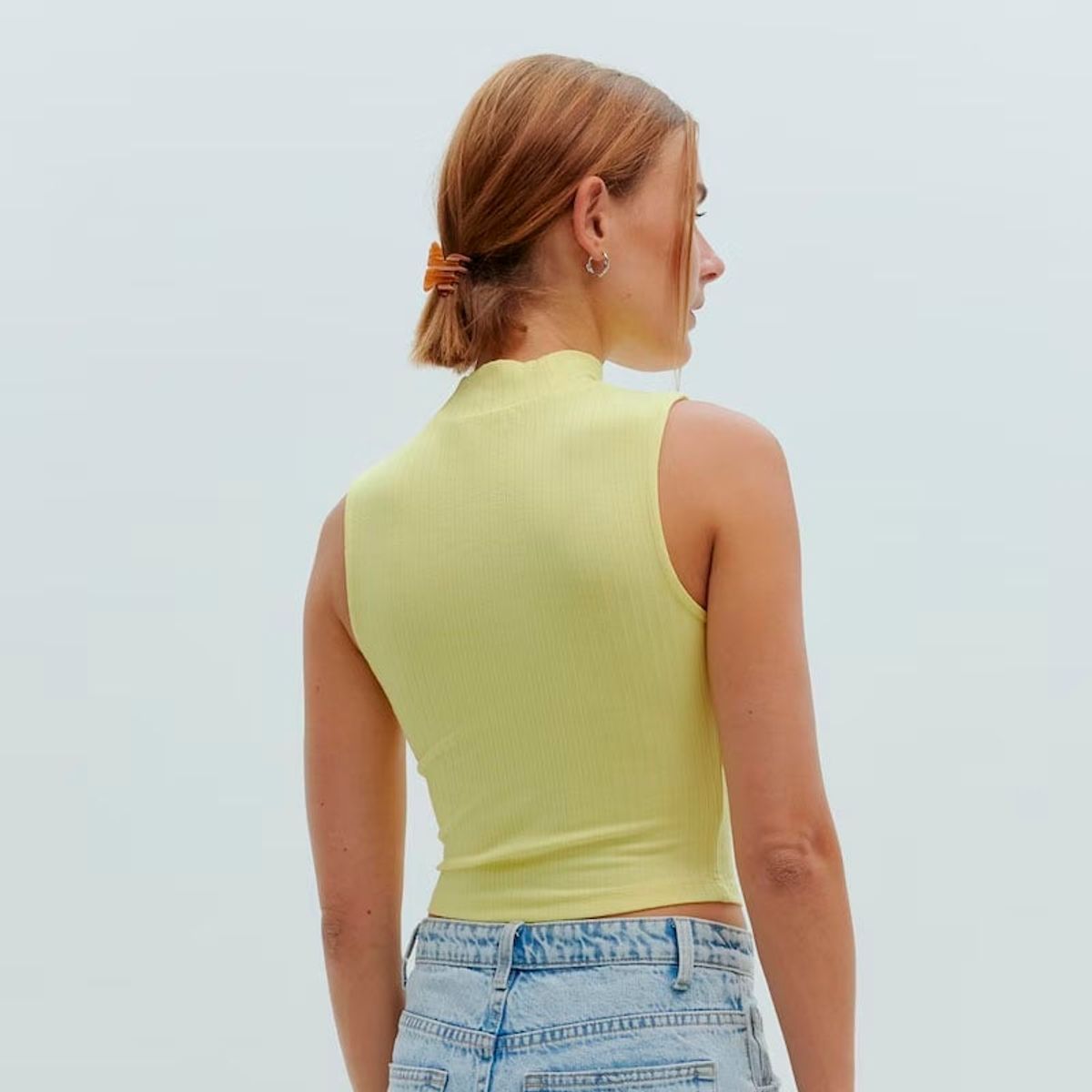 GENERICO - Basico Mujer Top Rip Amanda Tomé Amarillo