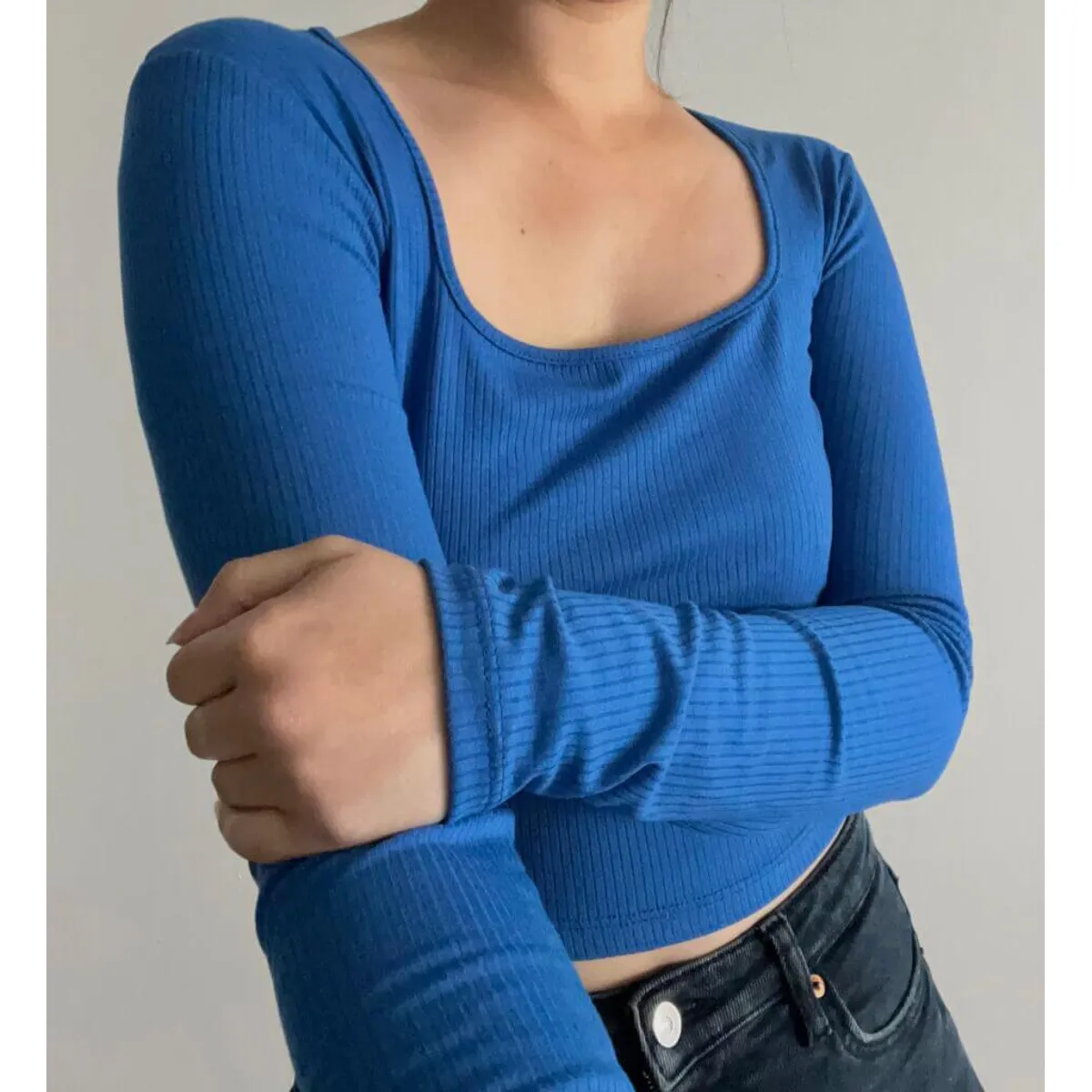 GENERICO - Basico Mujer Top Rip Ana Macgregor Azul