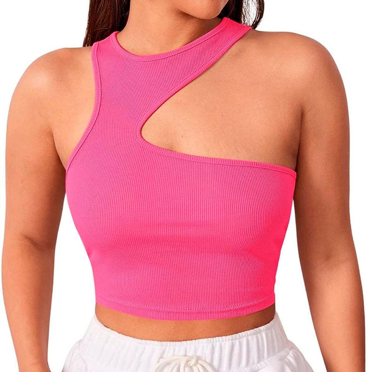 GENERICO - Basico Mujer Top Rip Oprah Powell Fucsia