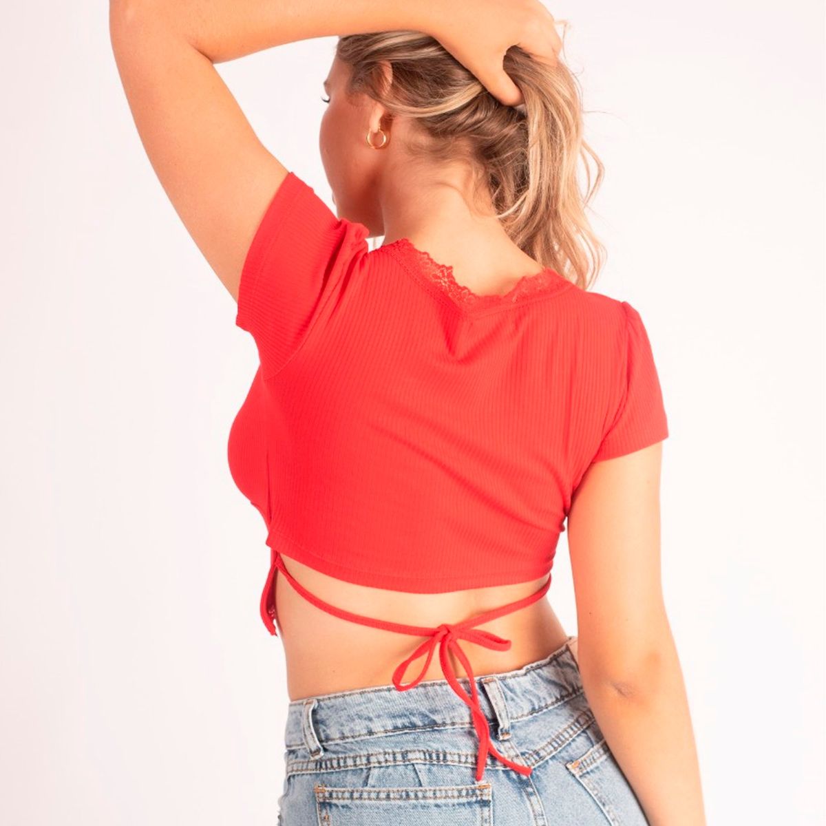 GENERICO - Basico Mujer Top Rip Safra Merz Rojo