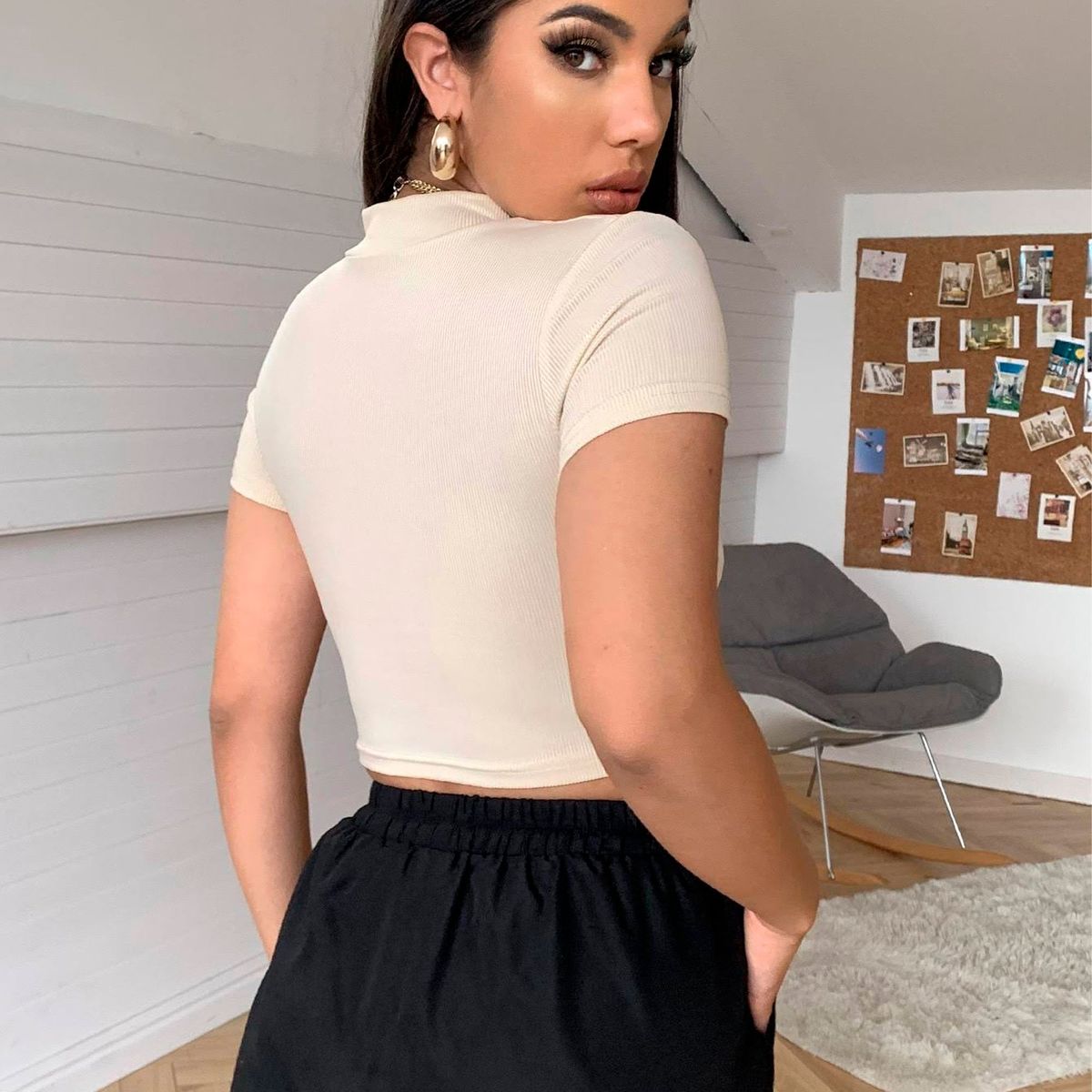 GENERICO - Basico Mujer Top Rip Giorgia French Blanco