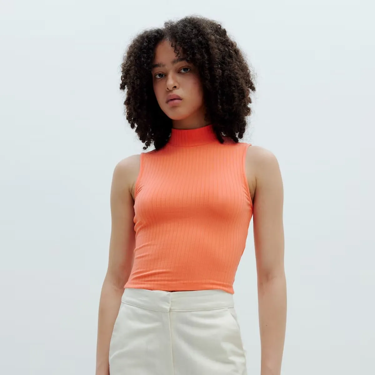 GENERICO - Basico Mujer Top Rip Amanda Tomé Naranja