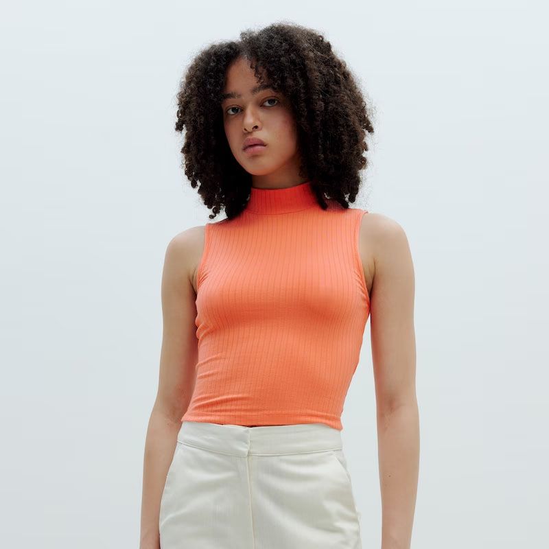 GENERICO - Basico Mujer Top Rip Amanda Tomé Naranja