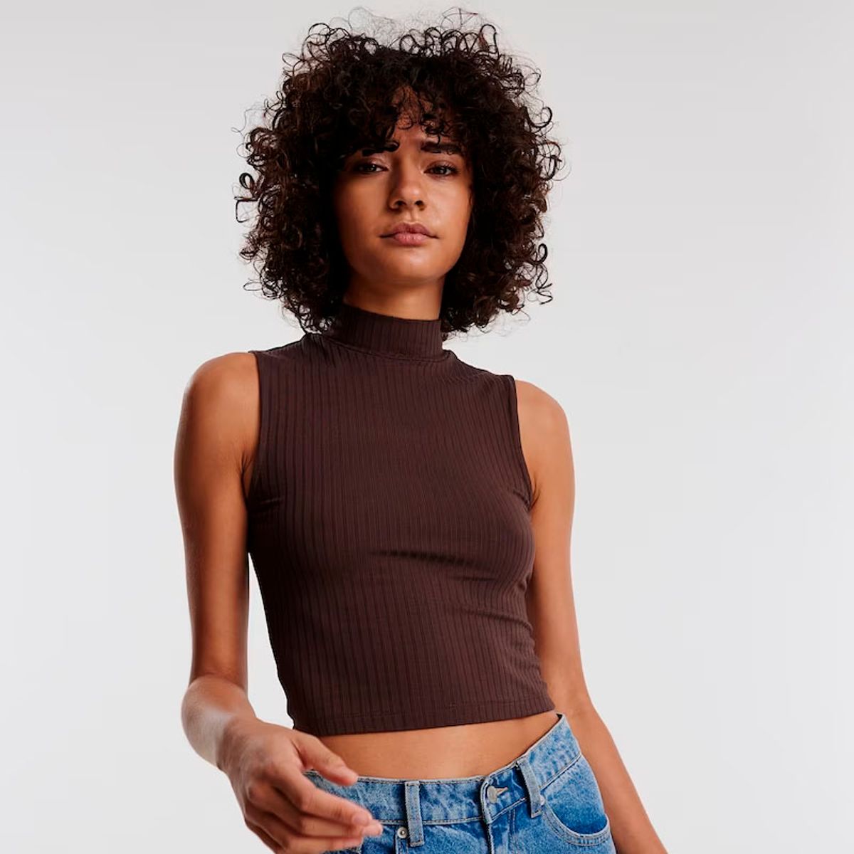 GENERICO - Basico Mujer Top Rip Amanda Tomé Marron