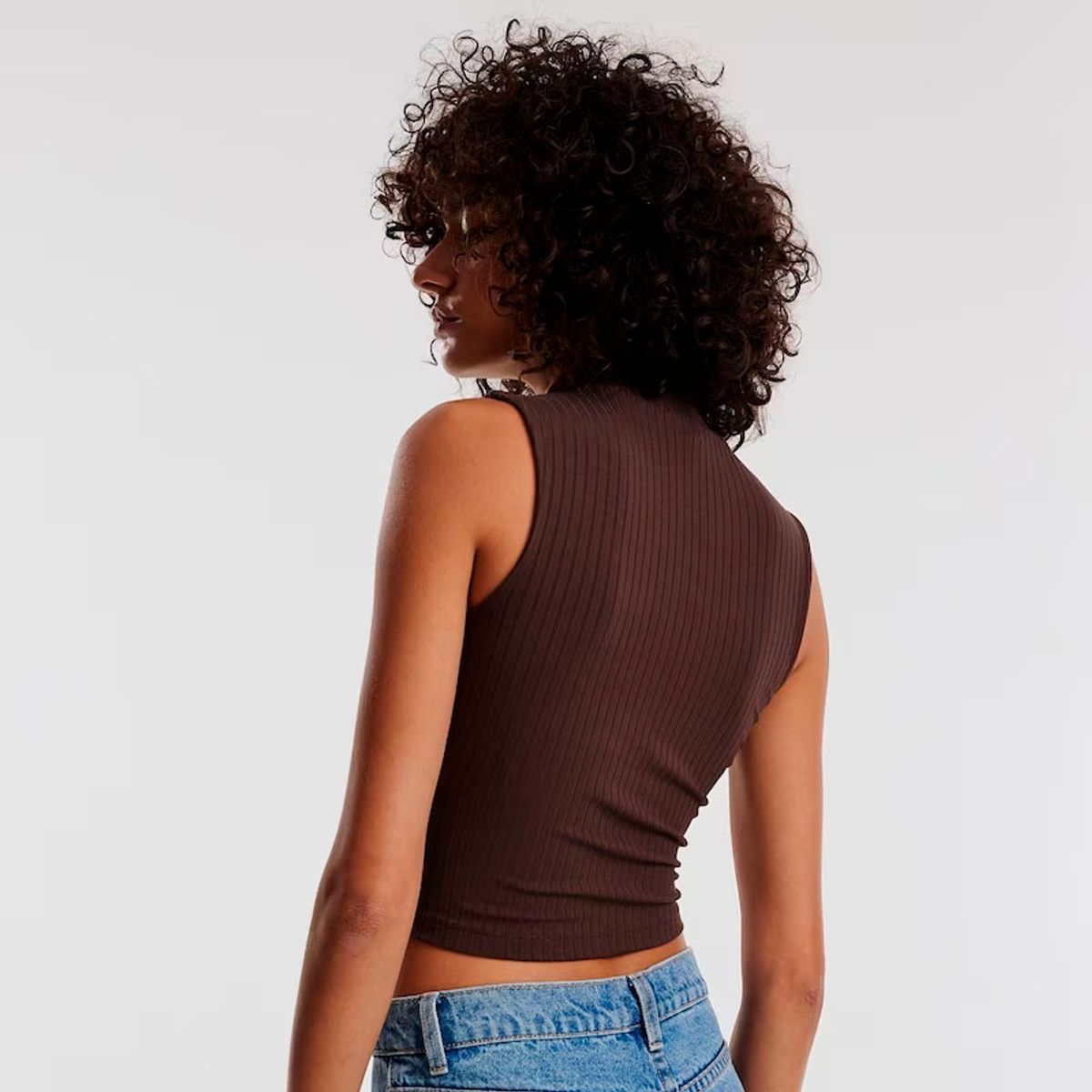 GENERICO - Basico Mujer Top Rip Amanda Tomé Marron