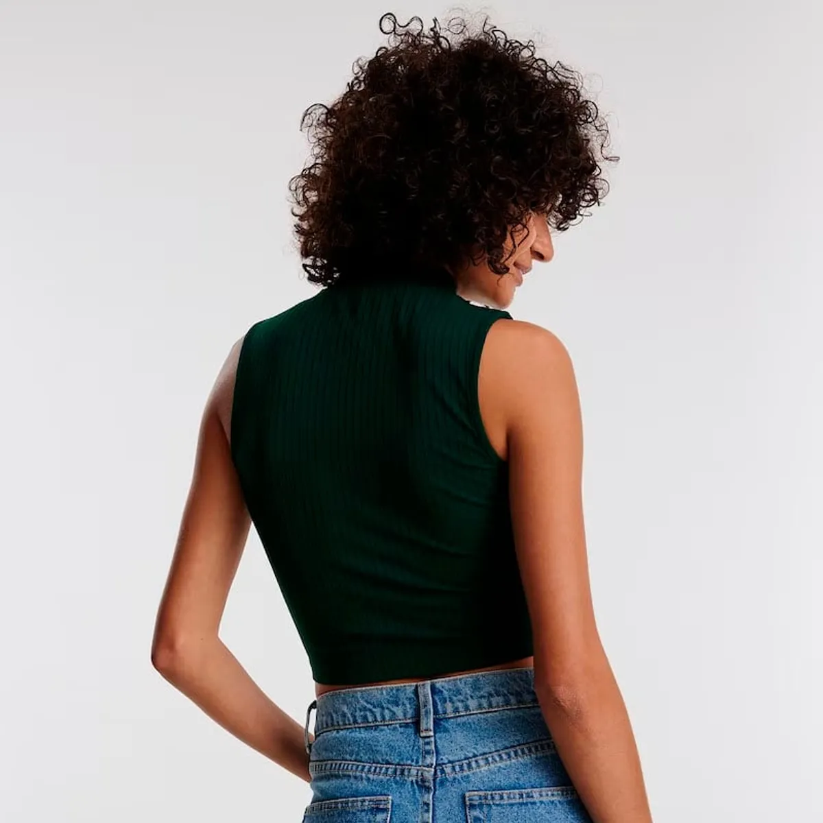 GENERICO - Basico Mujer Top Rip Amanda Tomé Negro