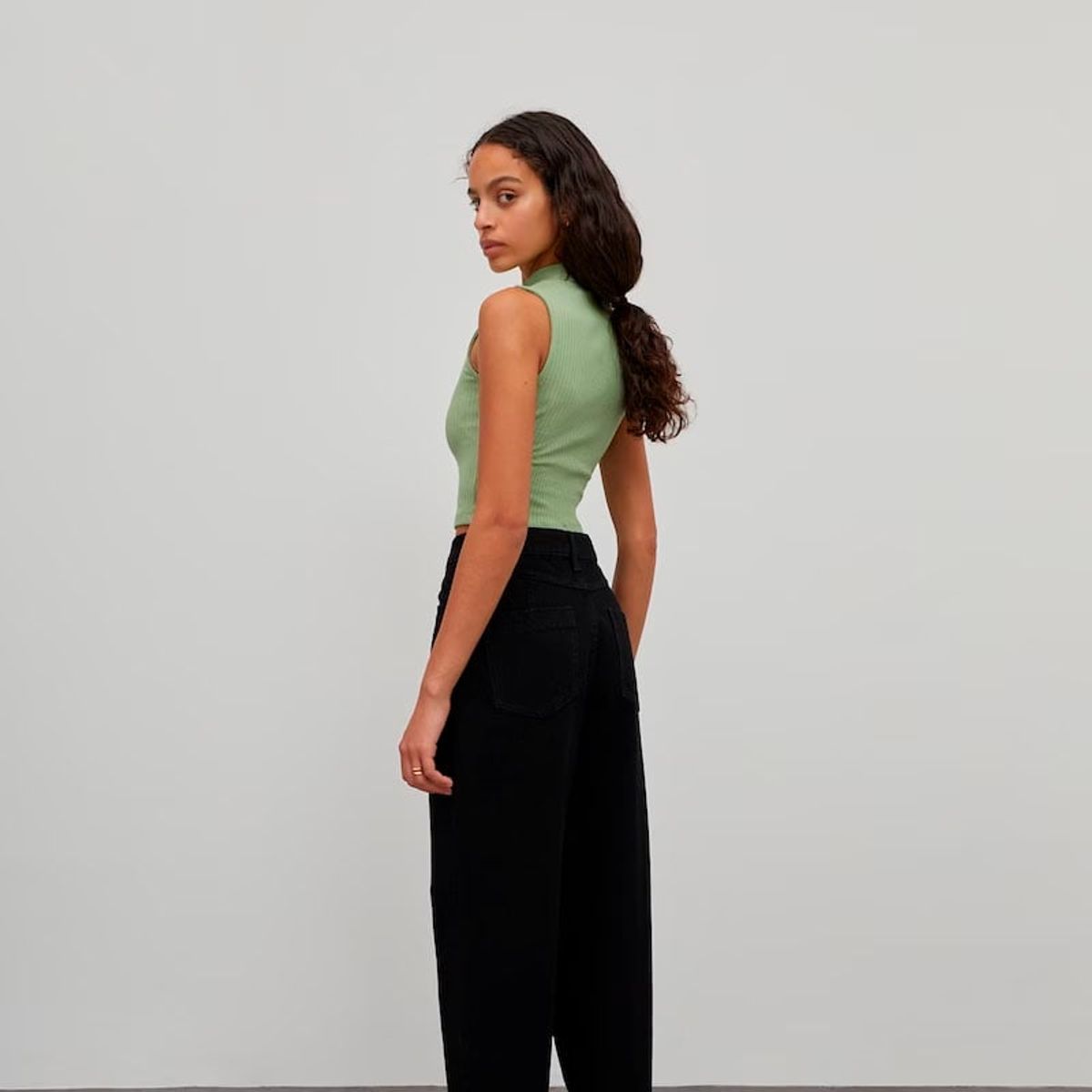 GENERICO - Basico Mujer Top Rip Amanda Tomé Verde Manzana