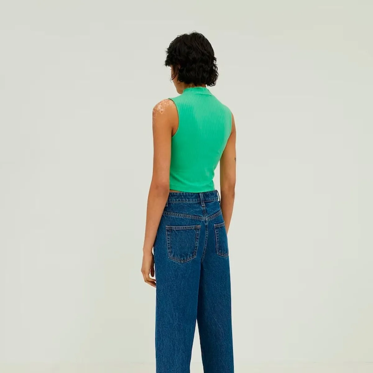 GENERICO - Basico Mujer Top Rip Amanda Tomé Verde