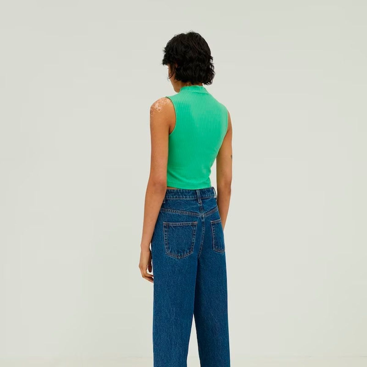 GENERICO - Basico Mujer Top Rip Amanda Tomé Verde