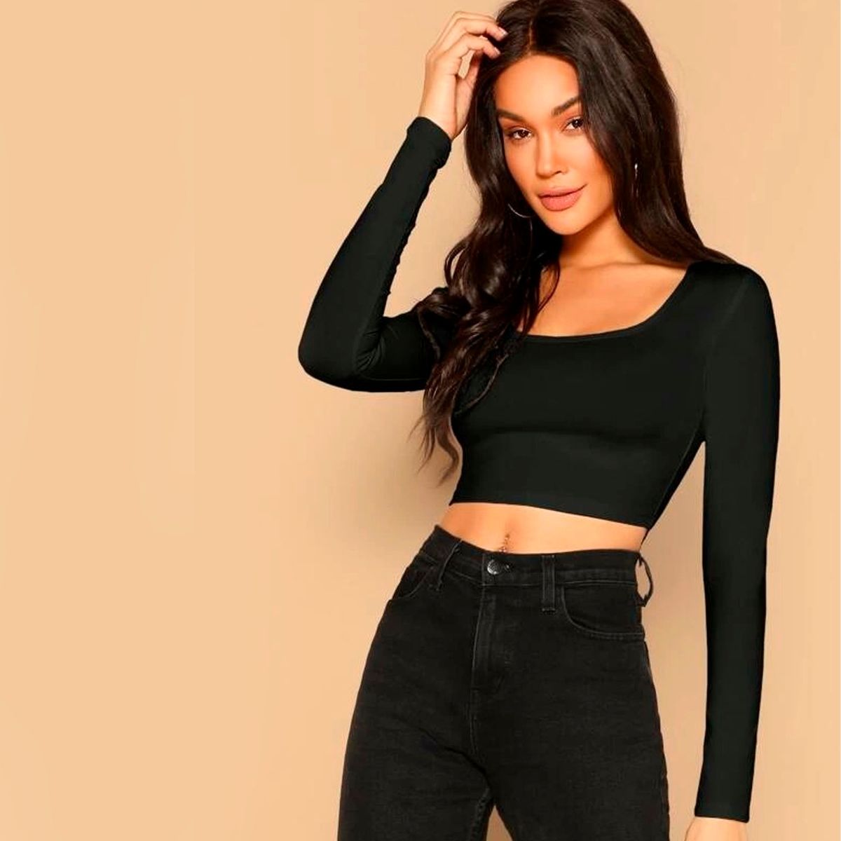 GENERICO - Basico Mujer Top Rip Ana Macgregor Negro