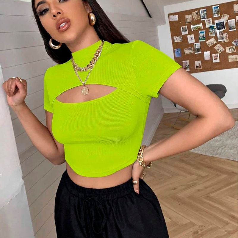 GENERICO - Basico Mujer Top Rip Giorgia French Limon