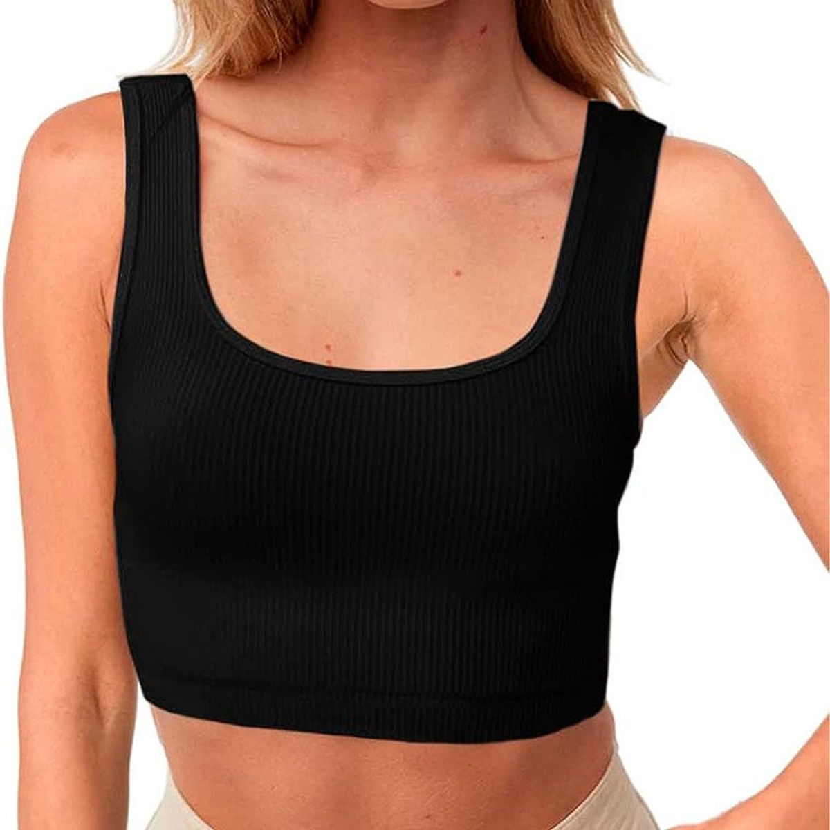 GENERICO - Basico Mujer Top Rip Karen Georgieva Negro