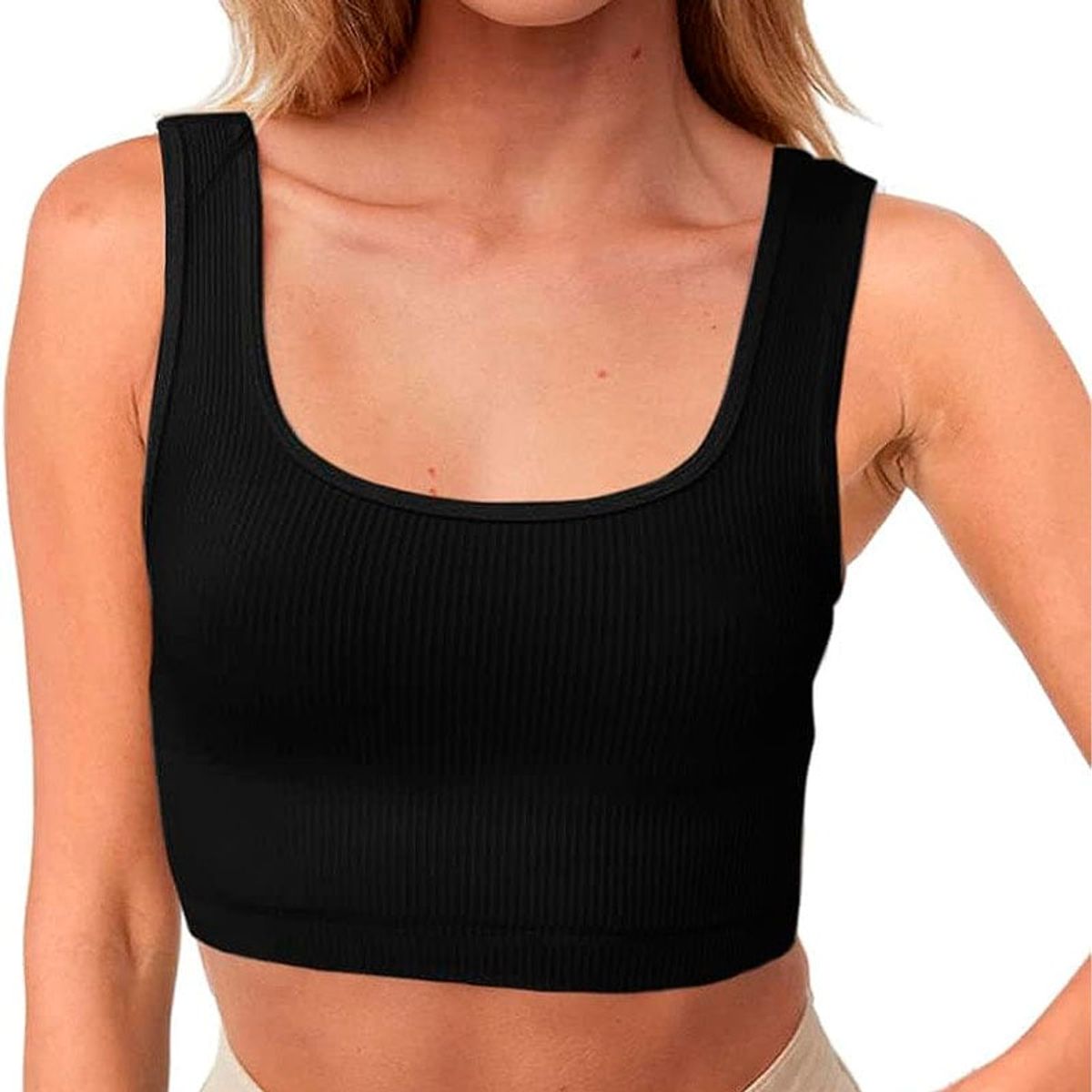 GENERICO - Basico Mujer Top Rip Karen Georgieva Negro