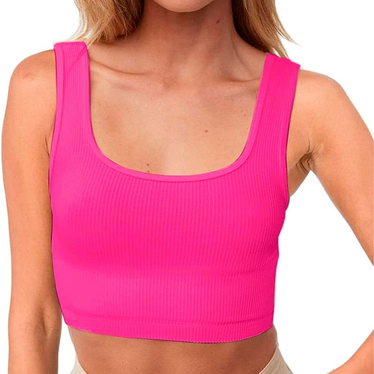 GENERICO - Basico Mujer Top Rip Karen Georgieva Fucsia